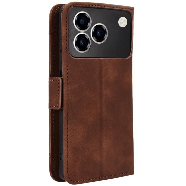 Чехол Deexe Wallet Stand для ZTE Blade A76 - Brown: фото 6 из 15