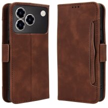 Чехол Deexe Wallet Stand для ZTE Blade A76 - Brown: фото 1 из 15
