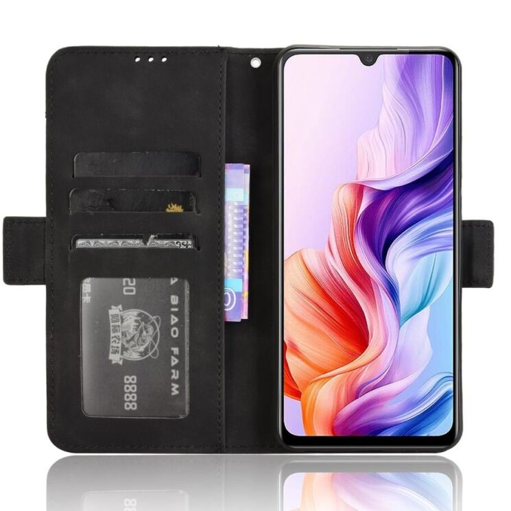 Чехол Deexe Wallet Stand для ZTE Nubia V70 Max - Black: фото 5 из 15
