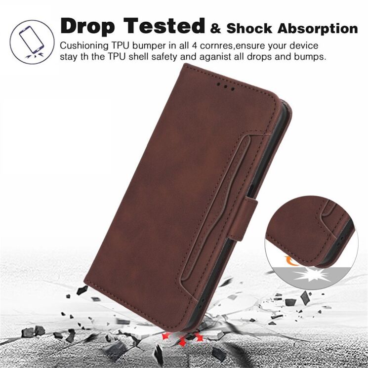 Чехол Deexe Wallet Stand для ZTE Nubia V70 Max - Black: фото 13 из 15