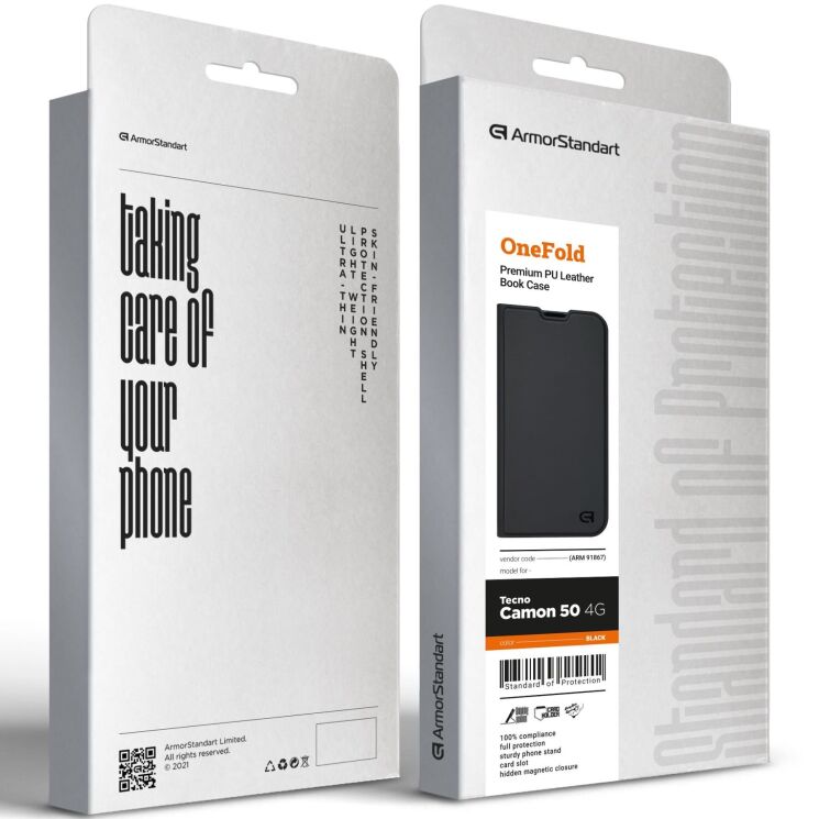 Чехол-книжка ArmorStandart OneFold Case для TECNO Camon 50 - Black (386345B) Чехол-книжка ArmorStandart OneFold Case для TECNO Camon 50 - Black: фото 4 из 7
