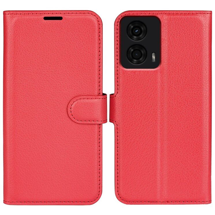 Чехол-книжка Deexe Book Type для Motorola Moto G24 / G04 / G04s / E14 - Red: фото 1 из 8