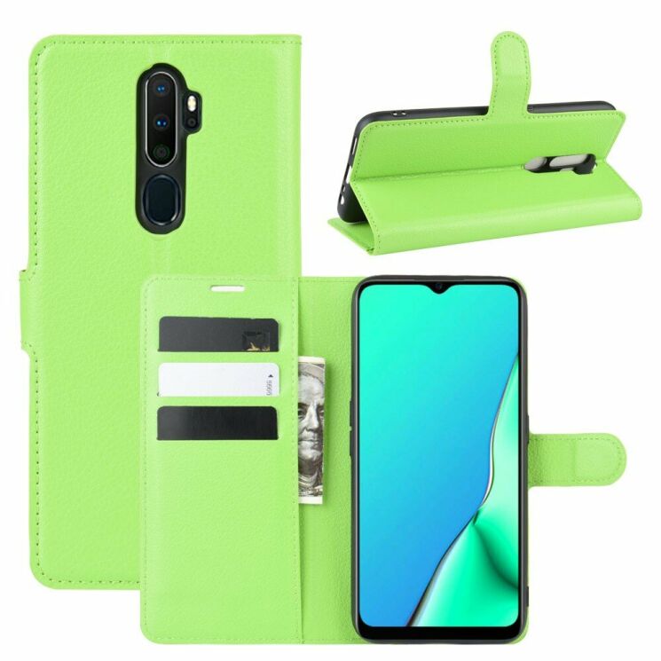 Чехол-книжка Deexe Book Type для OPPO A9 2020 / A5 (2020) - Green: фото 1 из 6
