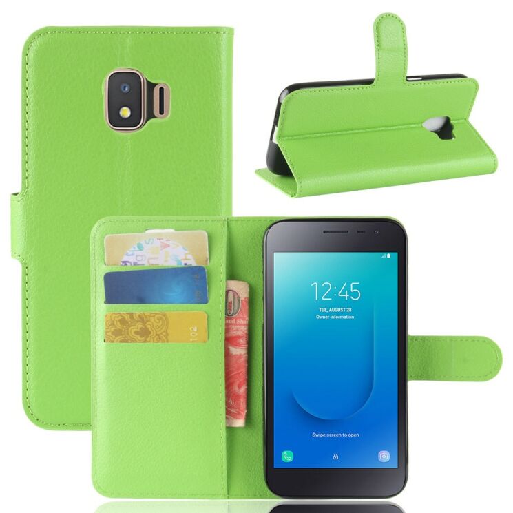 Чехол-книжка Deexe Book Type для Samsung Galaxy J2 Core (J260) - Green: фото 1 из 6