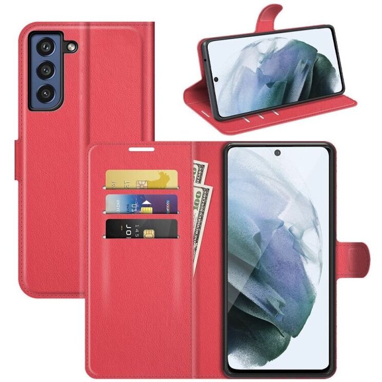 Чехол-книжка Deexe Book Type для Samsung Galaxy S21 FE (G990) - Red: фото 1 из 8