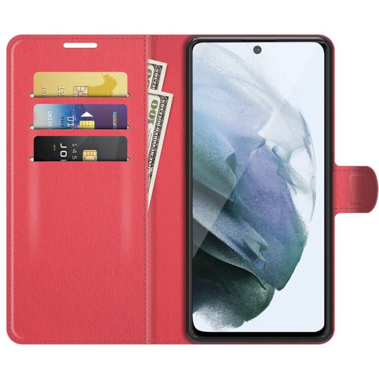 Чехол-книжка Deexe Book Type для Samsung Galaxy S21 FE (G990) - Red: фото 5 из 8