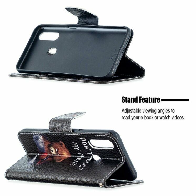 Чехол-книжка Deexe Color Wallet для OPPO A31 - Brown Bear and Warning Words: фото 5 из 9
