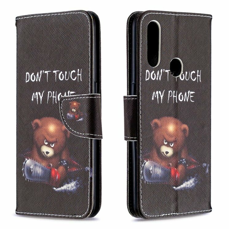 Чехол-книжка Deexe Color Wallet для OPPO A31 - Brown Bear and Warning Words: фото 4 из 9