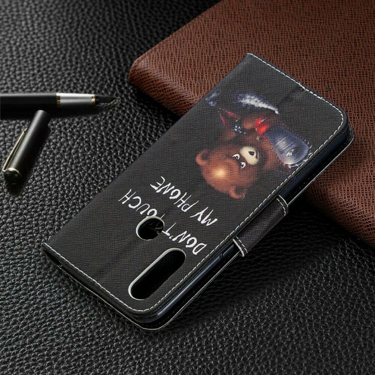 Чехол-книжка Deexe Color Wallet для OPPO A31 - Brown Bear and Warning Words: фото 8 из 9