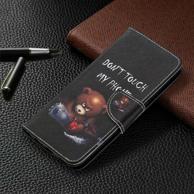 Чехол-книжка Deexe Color Wallet для OPPO A31 - Brown Bear and Warning Words: фото 7 из 9
