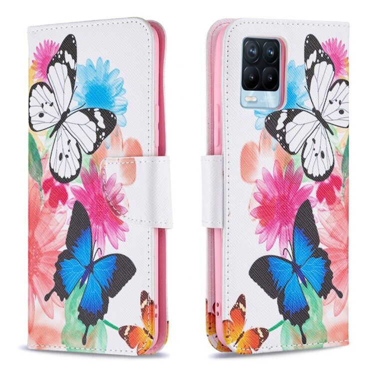 Чохол-книжка Deexe Color Wallet для Realme 8 / 8 Pro - Vivid Butterflies: фото 2 з 8