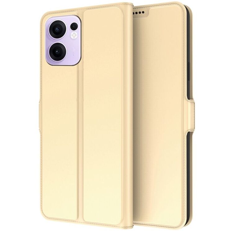 Чехол-книжка Deexe Faro Wallet для OPPO Reno 13 F/FS 5G - Gold: фото 1 из 7