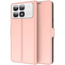 Чехол-книжка Deexe Faro Wallet для Xiaomi 14T - Rose Gold: фото 1 из 7