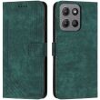 Чехол-книжка Deexe Lines Series для Motorola Moto G15 - Green (372627G)