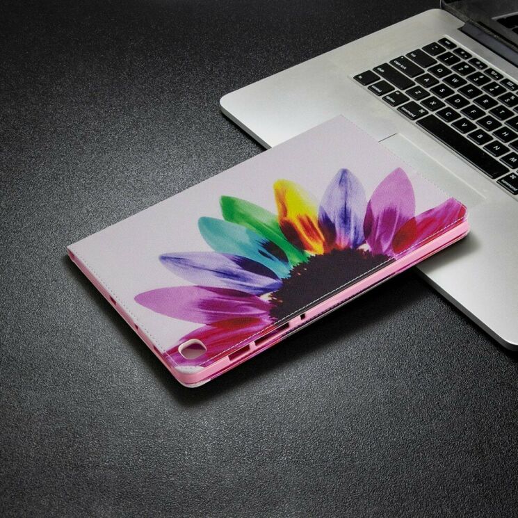 Чехол-книжка Deexe Pattern Style для Samsung Galaxy Tab S6 lite / S6 Lite (2022/2024) - Colorful Flower: фото 8 из 8