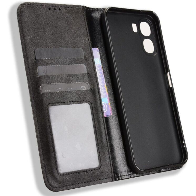 Чохол-книжка Deexe Retro Style для OPPO A6x - Black: фото 4 з 19