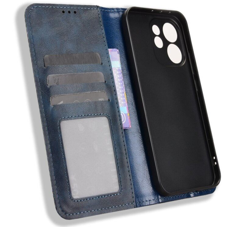 Чохол-книжка Deexe Retro Style для OPPO Reno 15 Pro - Blue (405602L) Чохол-книжка Deexe Retro Style для OPPO Reno 15 Pro - Blue: фото 4 з 19