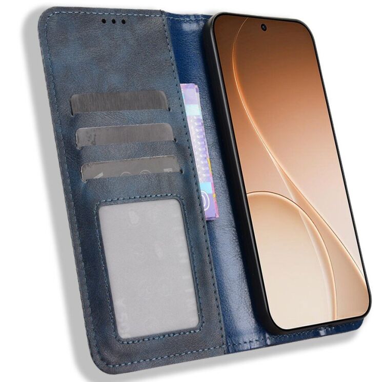 Чохол-книжка Deexe Retro Style для OPPO Reno 15 Pro - Blue (405602L) Чохол-книжка Deexe Retro Style для OPPO Reno 15 Pro - Blue: фото 5 з 19