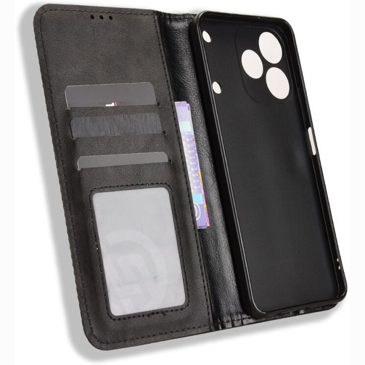 Чохол-книжка Deexe Retro Style для Realme Note 80 - Black (412401B) Чохол-книжка Deexe Retro Style для Realme Note 80 - Black: фото 5 з 20