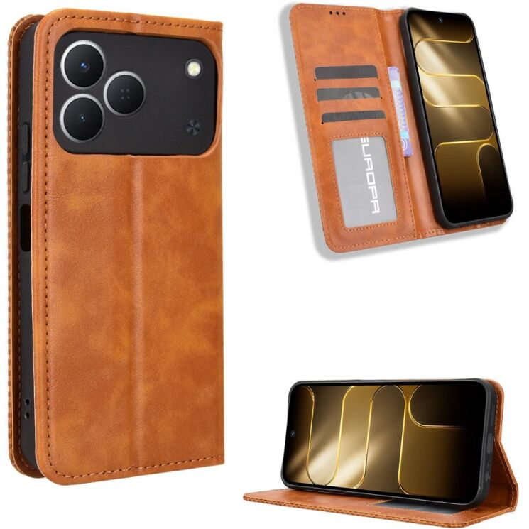 Чохол-книжка Deexe Retro Style для TECNO Spark 50 - Brown (432403Z) Чохол-книжка Deexe Retro Style для TECNO Spark 50 - Brown: фото 2 з 19