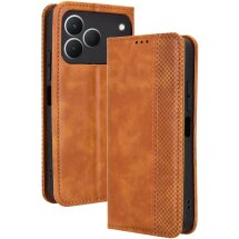 Чохол-книжка Deexe Retro Style для TECNO Spark 50 - Brown: фото 1 з 19