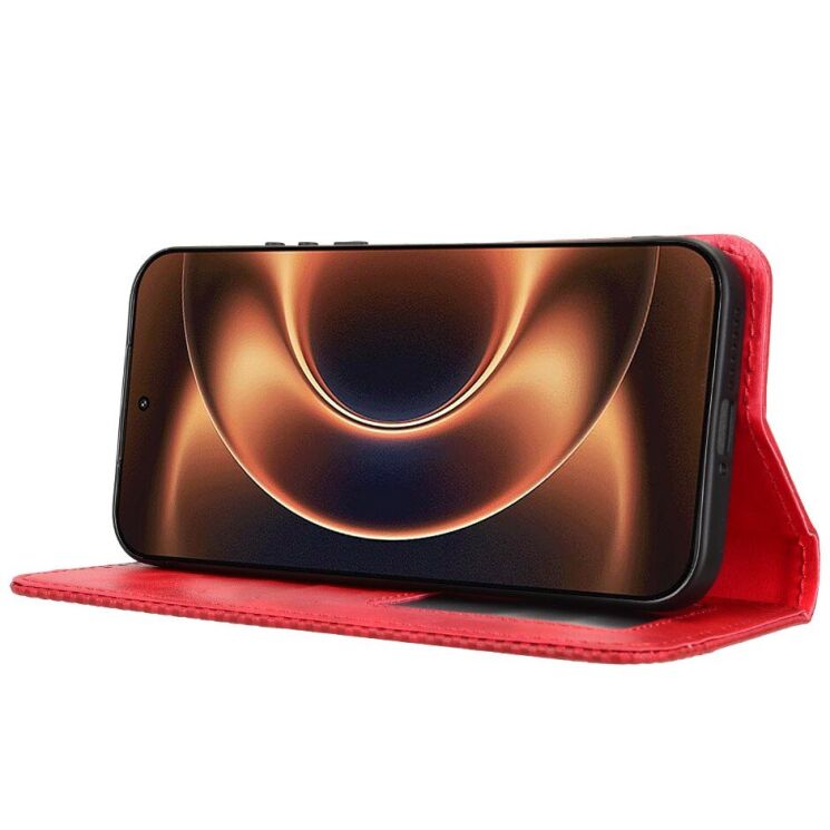 Чехол-книжка Deexe Retro Style для Xiaomi 17 Ultra - Red: фото 7 из 20