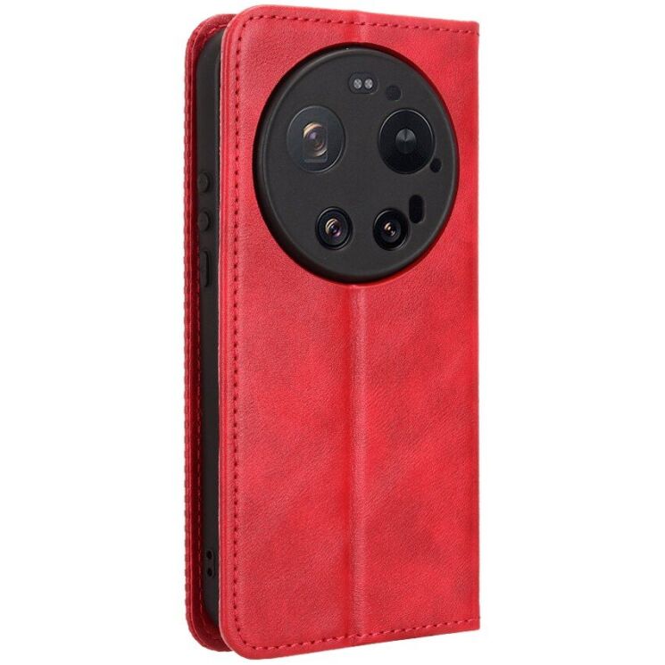 Чехол-книжка Deexe Retro Style для Xiaomi 17 Ultra - Red: фото 8 из 20