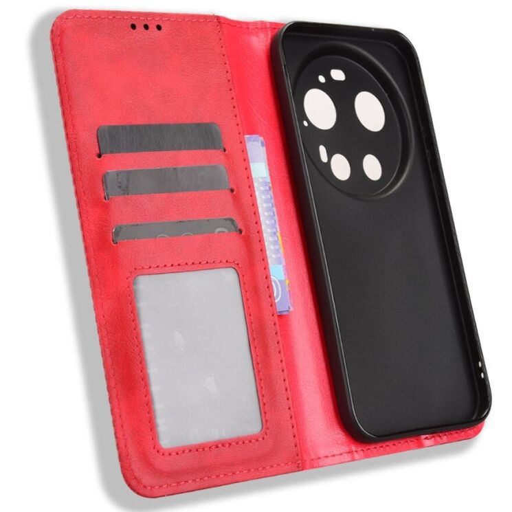 Чехол-книжка Deexe Retro Style для Xiaomi 17 Ultra - Red: фото 5 из 20