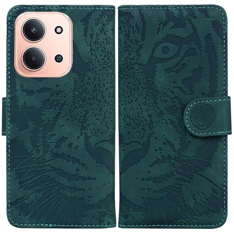 Чехол-книжка Deexe Tiger для Xiaomi Redmi 15C - Green: фото 1 из 7