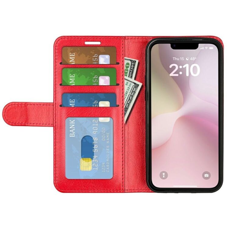 Чохол-книжка Deexe Wallet Style для Apple iPhone 16e - Red: фото 5 з 6