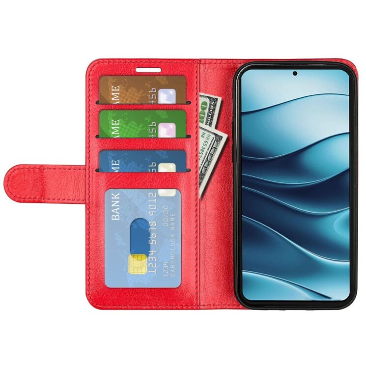 Чехол-книжка Deexe Wallet Style для Xiaomi Redmi Note 14 Pro 5G / Poco X7 - Red: фото 2 из 9