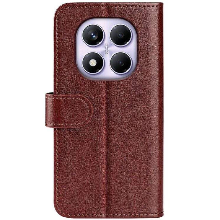 Чехол-книжка Deexe Wallet Style для Xiaomi Redmi Note 14 Pro - Brown: фото 5 из 7