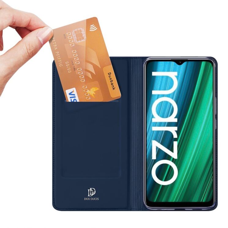 Чехол-книжка DUX DUCIS Skin Pro для Realme Narzo 50A - Blue: фото 3 из 9