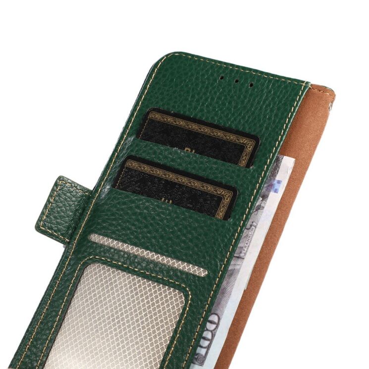 Чехол-книжка KHAZNEH Leather Case для Xiaomi Redmi Note 12 - Green: фото 4 из 8