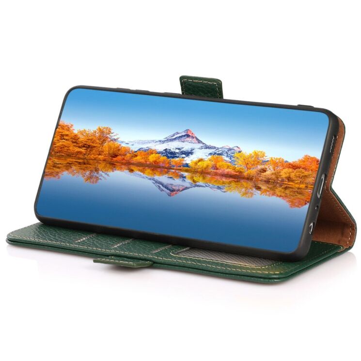 Чехол-книжка KHAZNEH Leather Case для Xiaomi Redmi Note 12 - Green: фото 3 из 8