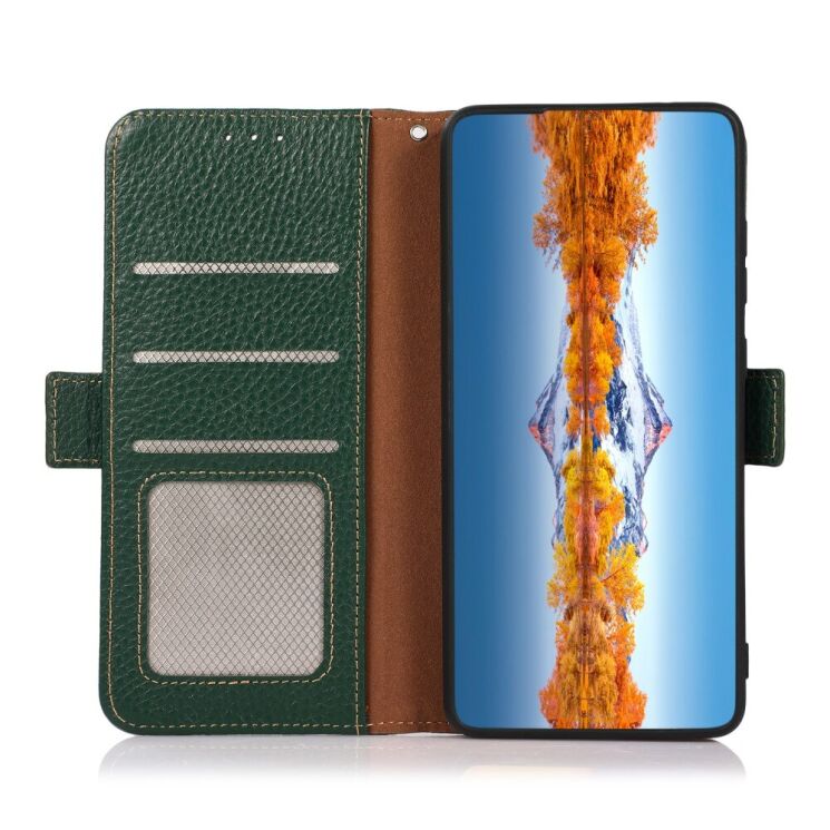 Чехол-книжка KHAZNEH Leather Case для Xiaomi Redmi Note 12 - Green: фото 2 из 8