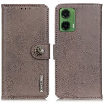 Чехол-книжка KHAZNEH Wallet Cover для Motorola Moto G35 - Khaki: фото 1 из 8