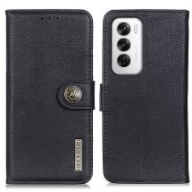 Чехол-книжка KHAZNEH Wallet Cover для OPPO Reno 12 - Black: фото 1 из 8