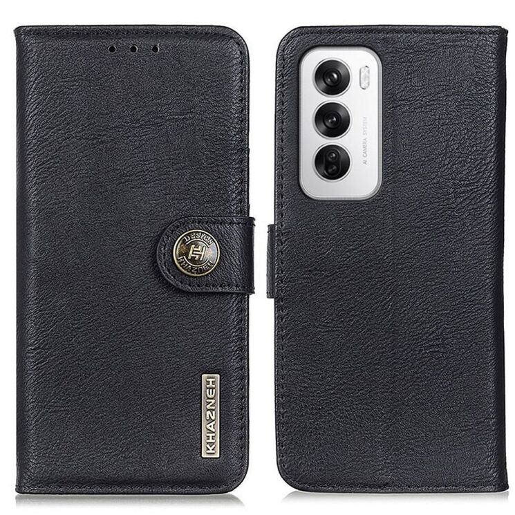Чохол-книжка KHAZNEH Wallet Cover для OPPO Reno 12 - Black: фото 1 з 8