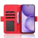 Чехол-книжка с карманами Deexe Wallet Stand для OPPO Reno 16 F/FS - Red (413401R). Фото 4 из 15