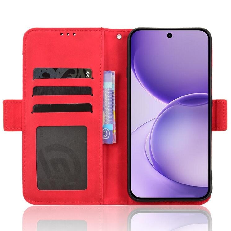 Чехол-книжка с карманами Deexe Wallet Stand для OPPO Reno 16 F/FS - Red (413401R) Чехол-книжка с карманами Deexe Wallet Stand для OPPO Reno 16 F/FS - Red: фото 4 из 15
