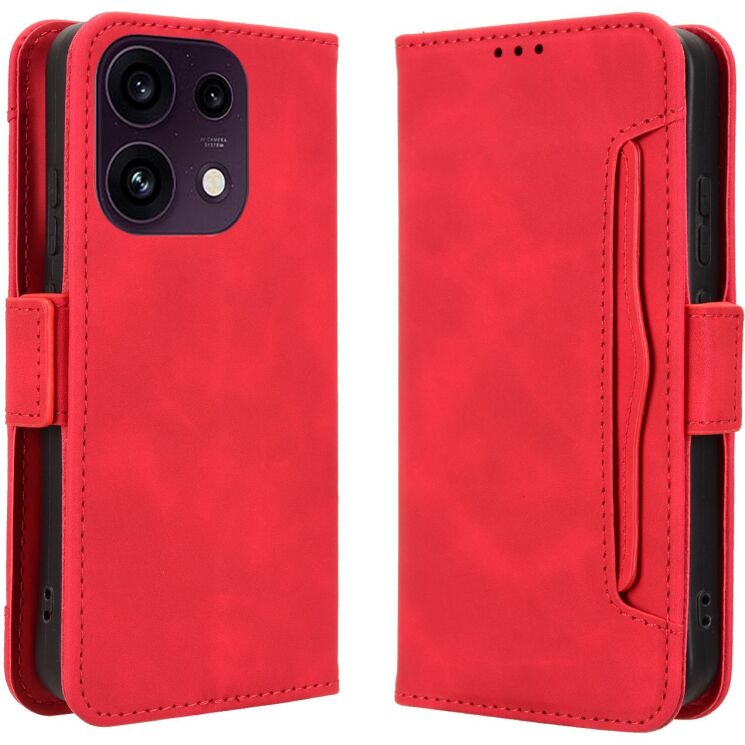 Чехол-книжка с карманами Deexe Wallet Stand для OPPO Reno 16 F/FS - Red (413401R) Чехол-книжка с карманами Deexe Wallet Stand для OPPO Reno 16 F/FS - Red: фото 1 из 15