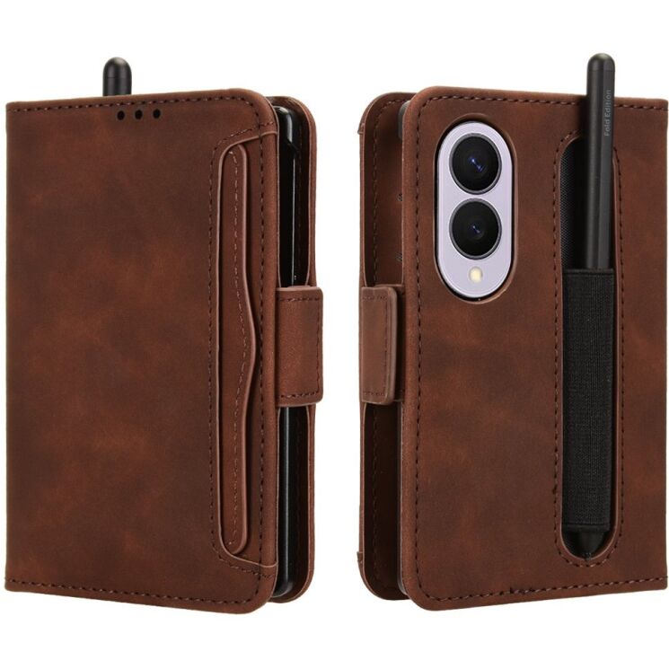 Чехол-книжка с карманами Deexe Wallet Stand (Pencil Slot) для Samsung Galaxy Fold 8 - Brown (424584Z) Чехол-книжка с карманами Deexe Wallet Stand (Pencil Slot) для Samsung Galaxy Fold 8 - Brown: фото 1 из 6