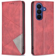 Чехол-книжка с карманами UniCase Geometric Pattern для Samsung Galaxy A57 (A576) - Red: фото 1 из 10