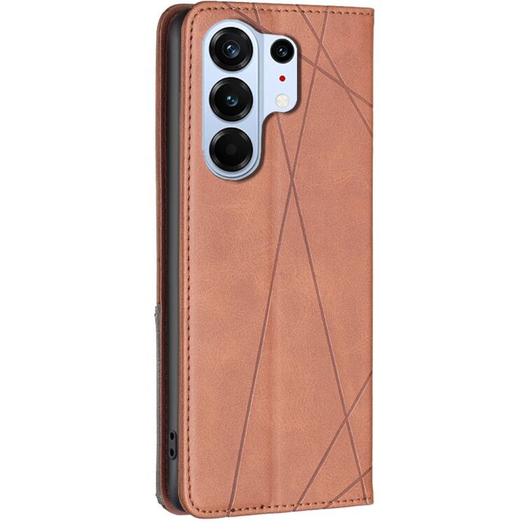 Чехол-книжка с карманами UniCase Geometric Pattern для TECNO Camon 50 Pro - Brown (409600Z) Чехол-книжка с карманами UniCase Geometric Pattern для TECNO Camon 50 Pro - Brown: фото 3 из 9