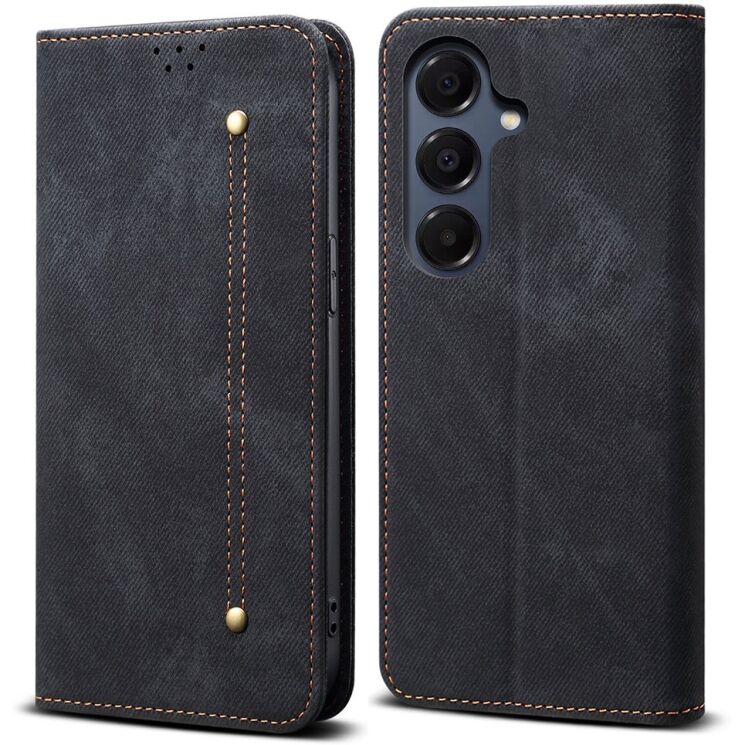 Чехол-книжка с карманами UniCase Jeans Wallet для Samsung Galaxy A37 (A376) - Black: фото 1 из 7