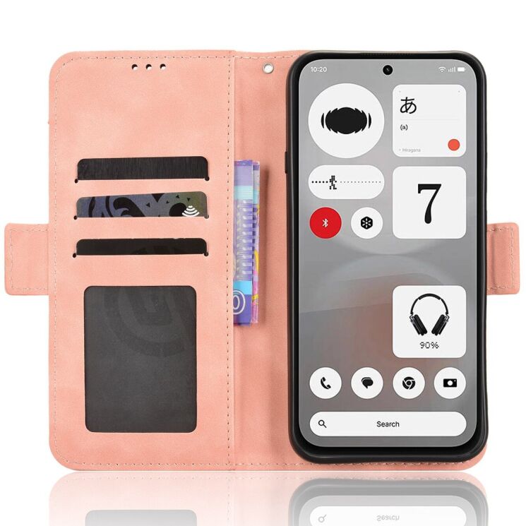 Чохол-книжка з кишеньками Deexe Wallet Stand для Nothing Phone (4b) - Pink (218406P) Чохол-книжка з кишеньками Deexe Wallet Stand для Nothing Phone (4b) - Pink: фото 5 з 15
