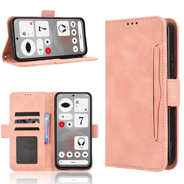 Чохол-книжка з кишеньками Deexe Wallet Stand для Nothing Phone (4b) - Pink (218406P) Чохол-книжка з кишеньками Deexe Wallet Stand для Nothing Phone (4b) - Pink: фото 8 з 15