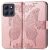 Чохол-книжка з малюнком UniCase Butterfly Pattern для Motorola Moto G86 Power - Rose Gold: фото 1 з 8