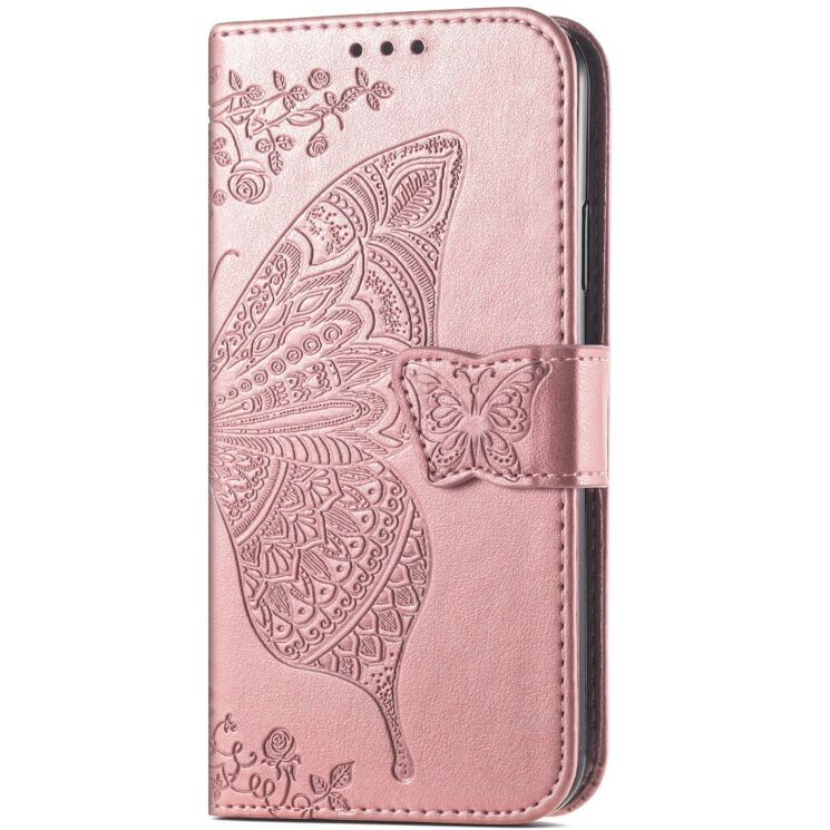Чехол-книжка с рисунком UniCase Butterfly Pattern для Motorola Moto G86 Power - Rose Gold: фото 5 из 8
